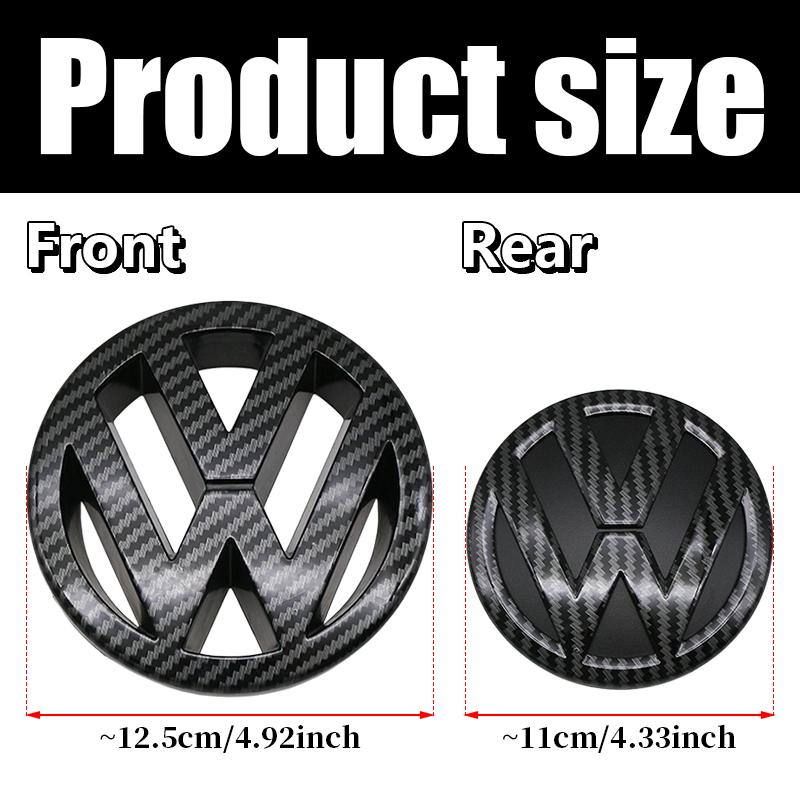 1/2Pcs Original Car Replace Front Grill Badge Trunk Lid Tailgate Emblem Logo Decor Accessory For VW GOLF 5 3D Premium Pro Plus Bu2