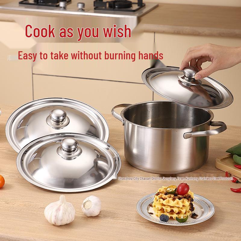 Universal Stainless Steel Multi-purpose Lid for Pot, Gaiwan, Basin, Bucket, Oil Drum, and Cauldron