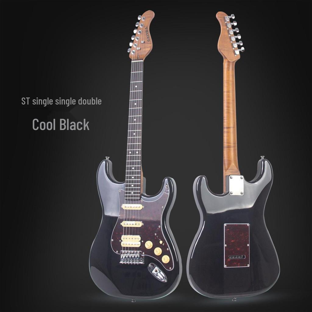 Entry-Level Rock Electric Guitar with Solid Wood & Carbonized Neck