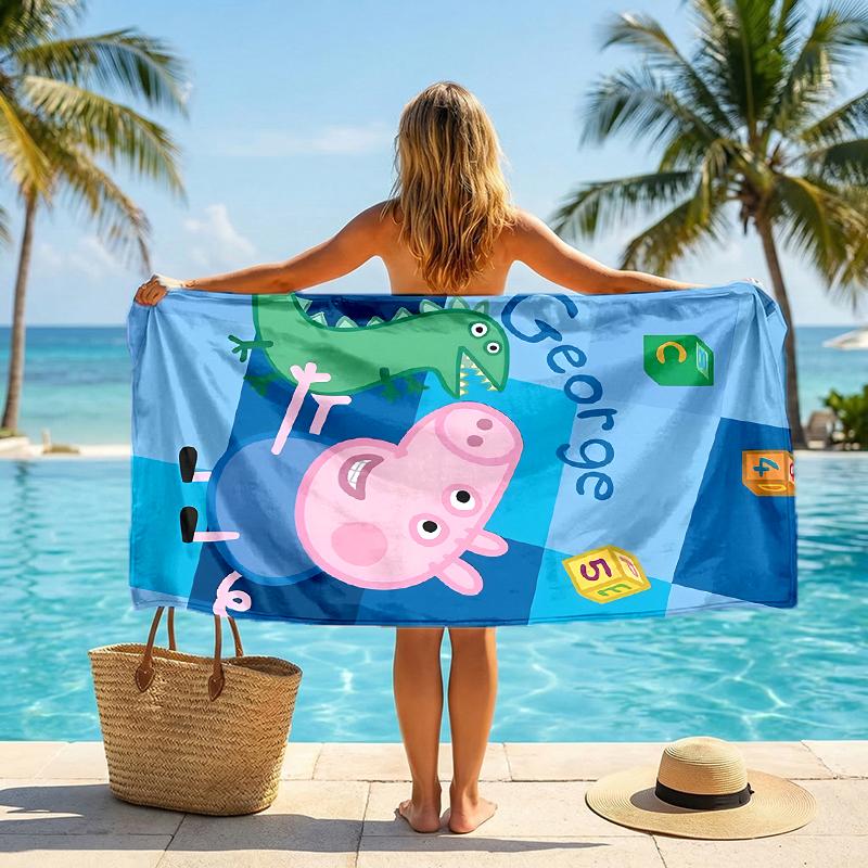 Pink Pig Fashion Beach Towel: Ideal for Summer Adventures Soft, Absorbent and Quick Drying Suitable for Swimming and Bathing