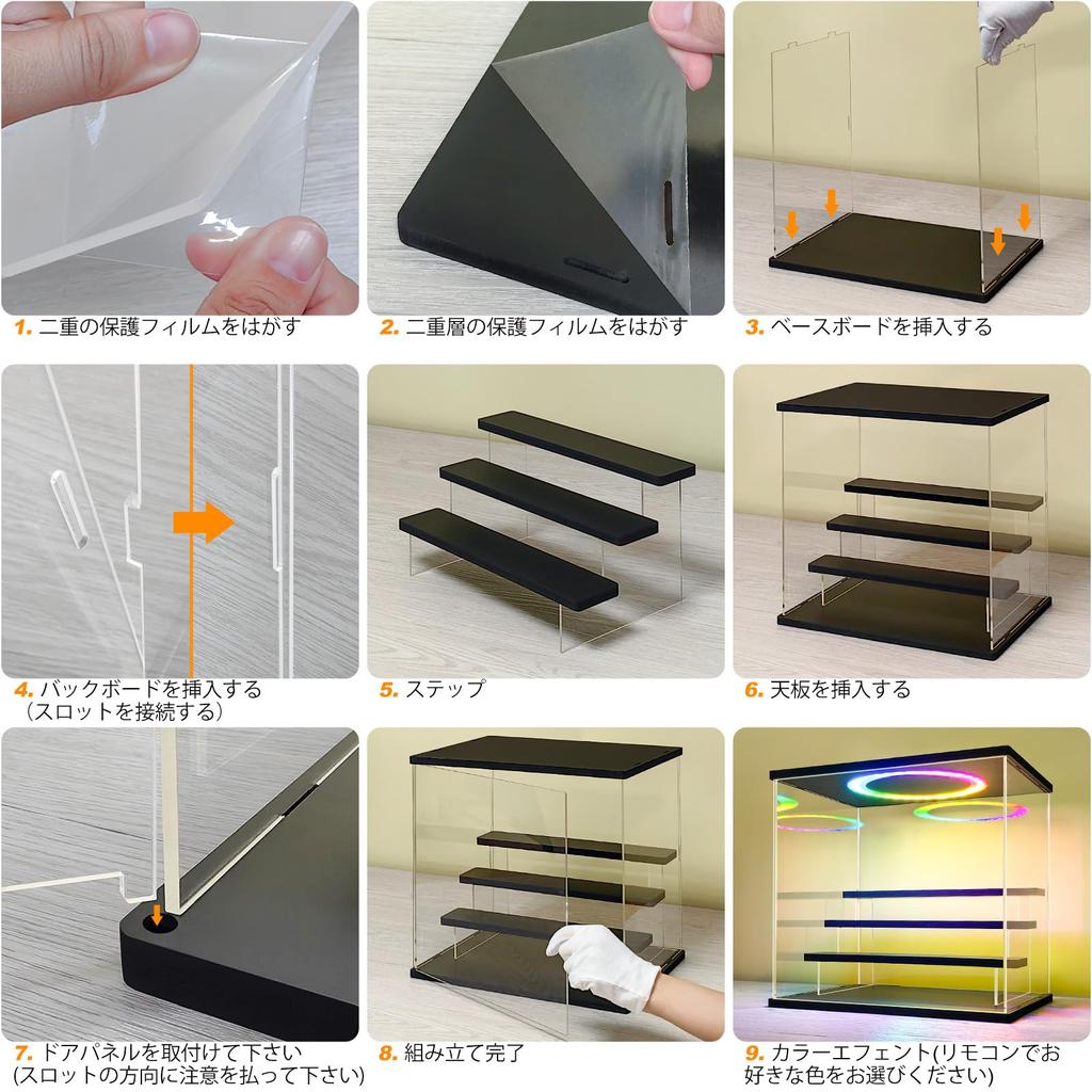 Figure Case Acrylic Case Collection Tier Ladder Clear Can Be Used To Display Funko Perfect for Exhibitions and Collections 4 Tiers Case, 3/4/5