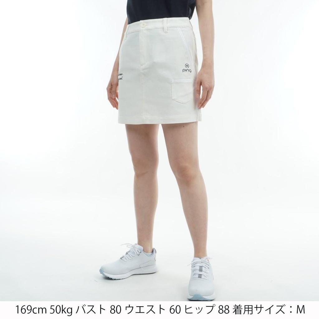 Skirt UV Golf L [Pin Apparel] Women's (All-directional stretch, quick-drying, protection) / / 622-4134304 030_White