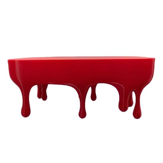 Melting Dripping Wall Shelf, 3D Printed Floating Shelf, Fun Dripping Display Shelf for Home Storage Living Room красный