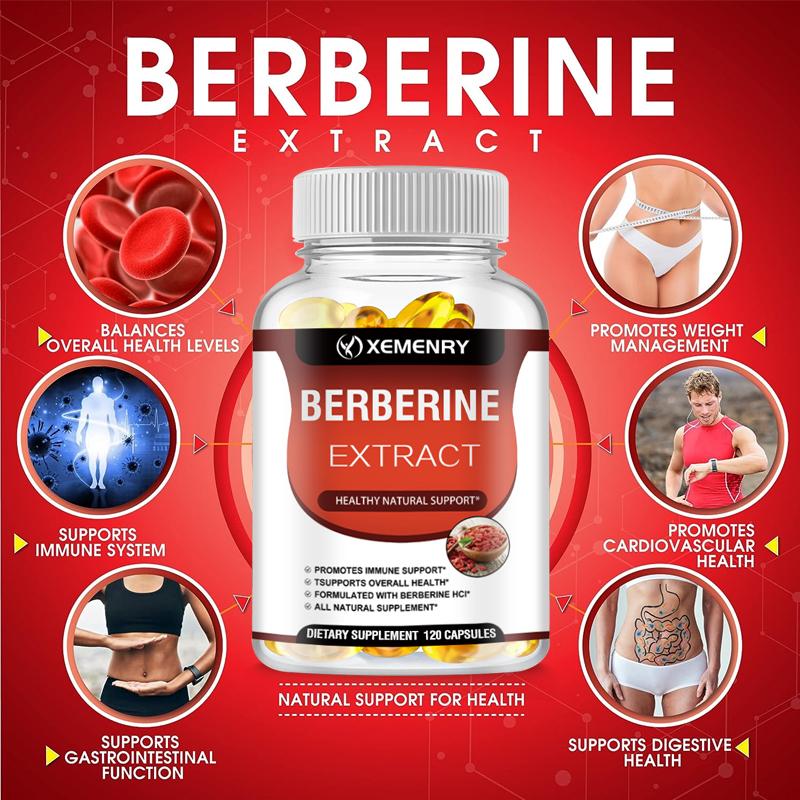 Xemenry - 1800 mg Berberine Hydrochloride - Heart Health and Immune System
