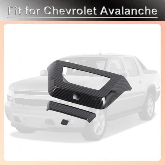 Kolfiber Baklucka Handtagsskydd Trim För Chevy Avalanche 07-13