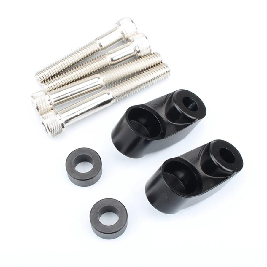 1 Pair Black Front Turn Signal Relocation Kit For 39mm 49mm Sportster FXR FXD Dy