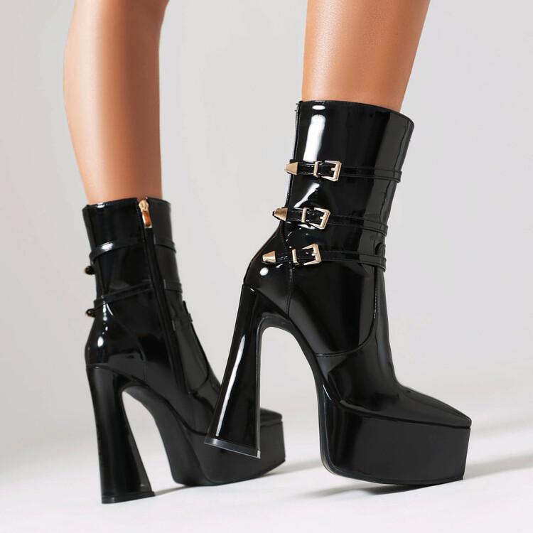 Super High Heel Thin Boots Women's Autumn and Winter New Models, This Year's Popular Korean Small Short Boots Martin Boots