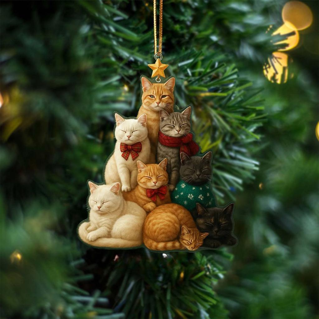 2D Acrylic Christmas Tree Pendant Decoration, Christmas Tree Decoration, Christmas Hanging Decoration, Home Decoration