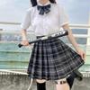 High School Girl Uniform Set with 42cm and Perfect for Amusement and Cultural Festivals [HTPARY] 5-Piece Skirt, Shirt, Tie, Ribbon, Halloween,