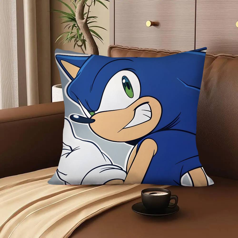 1pc S-SupersonicS-s-SonicS-Game Pillow Case Fashion Square Pillowcase Bedroom Sofa Room Ins Decoration Leisure