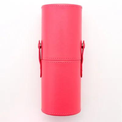 

Makeup Brush Holder PU Makeup Brush Storage Bucket Makeup Bucket Cylinder Bag Beauty Tools красный