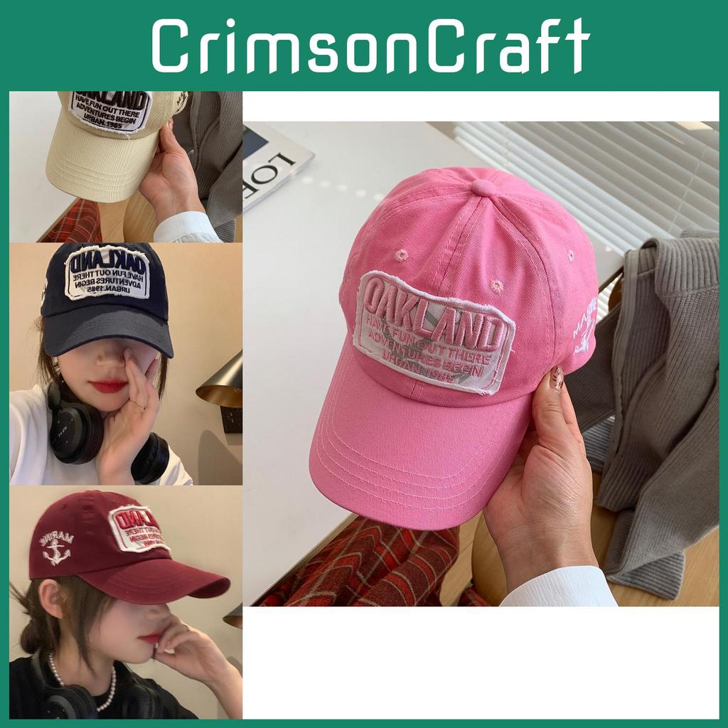 Casual Cotton Womens Baseball Hat With Stylish Letter Decoration And Rounded Crown