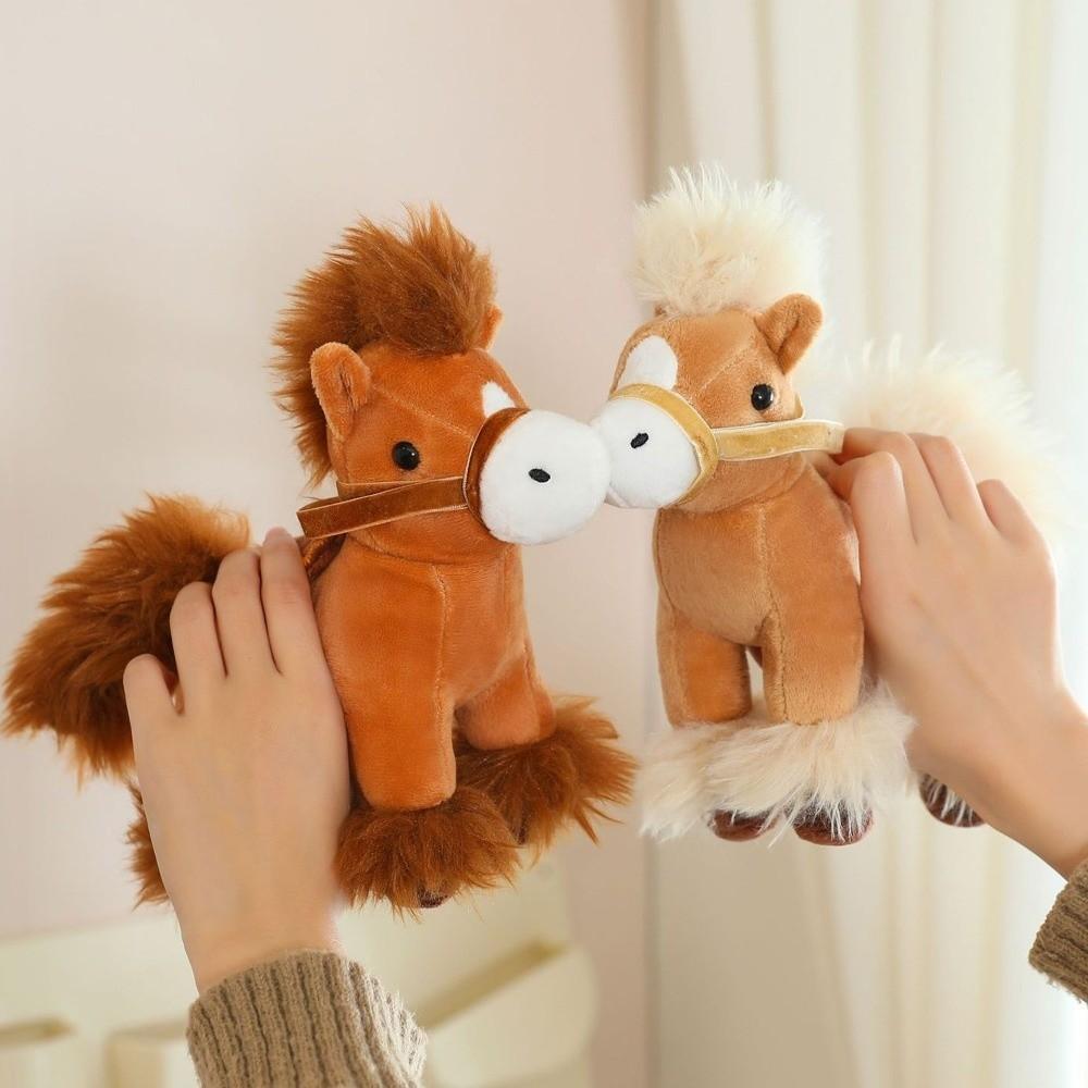 Simulation Horse Plush Toys Cute Zodiac Pony Figurine Funny 2026 Horse Plush Doll  Home Decoration