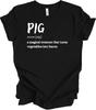 Pig Definition T Shirt - Magical Creature Turns Veggies To Bacon