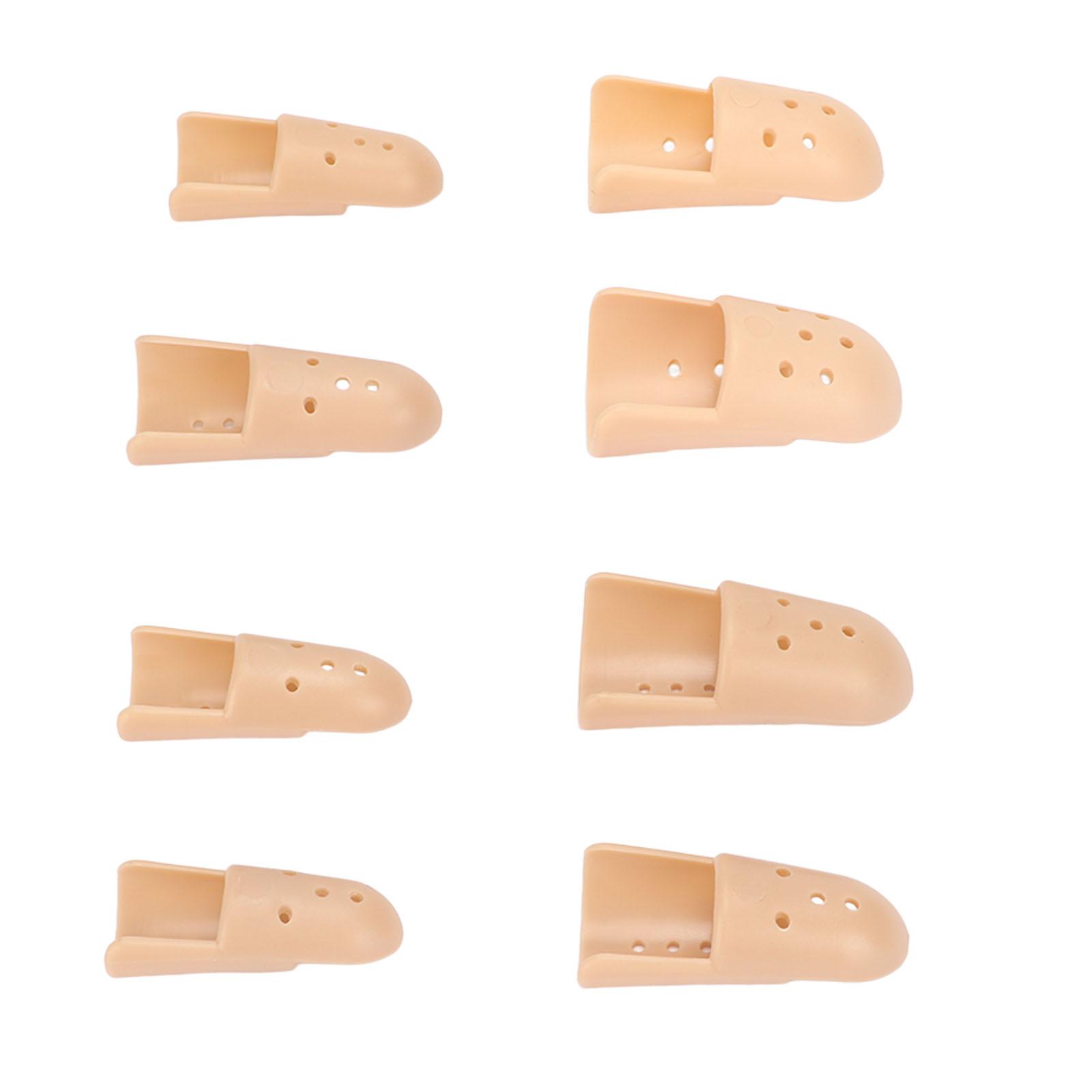 

8pcs Finger Splints Straightening Fixing Supporting Portable Plastic Finger Stabilize Skin Color