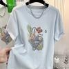 Womens Casual Grocery Bag Print Short Sleeve T Shirt