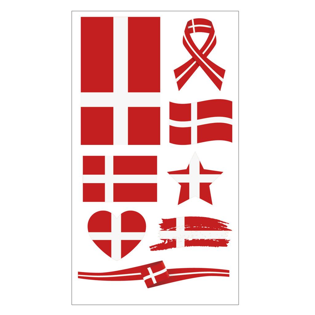 Flag Design Temporary Tattoos Set of Multiple Shapes for Events Parties Festivals and Sports Fans Temporary Tattoos