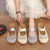 Thick-soled Inner Height Increase Fishing Net Shoes Mesh Surface Breathable Bag Head Half Slippers Women Summer Wear New Sandals