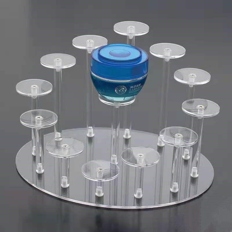 Acrylic Transparent Staircase Ellipse Figurine Display Stand Ring Jewelry Cosmetics Doll Blind Box Fragrance Decorative Shelf