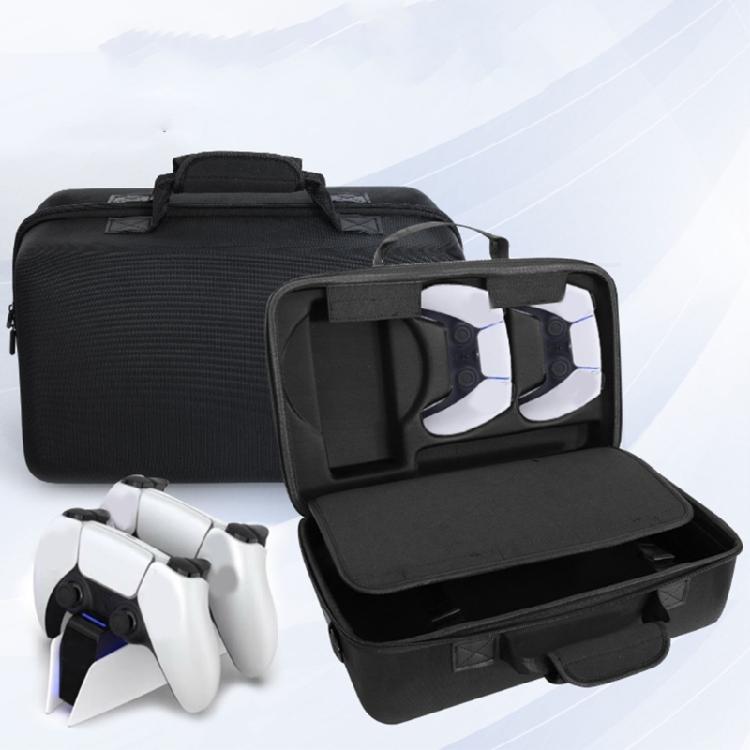 Splashproof Storage Bag for Slim Travel Carrrying Case Organizers Storing Game Console Controller Charging Base Disk