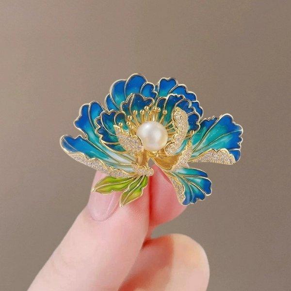 Cute Colorful Peach Brooch for Women Fashion Sweet Enamel Pin Flower Lapel Pin Casual Weddings Clothes Jewelry Gift