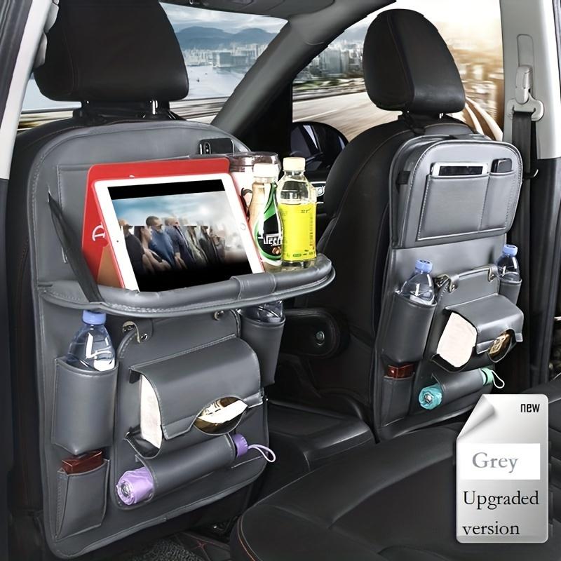 Multifunctional Car Trunk Hanging Bag Seat Back Organizer With Dining Table Tray Interior Accessories For Garbage And Storage