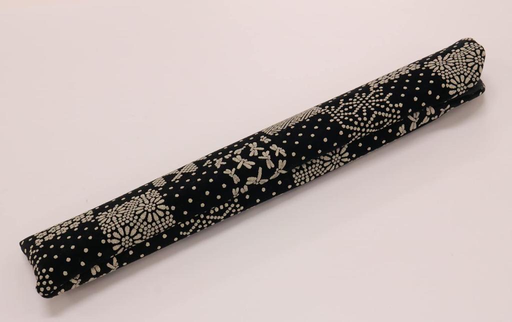 Matsumi Kogeisha fan Japanese-made case, 23.5cm, Inden-style mosaic, white.