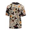 Men's Casual Quick-Dry Breathable Mesh Short Sleeve T-Shirt Lightweight Round Neck Top Halloween Print Design Suitable for Outdoor Activities