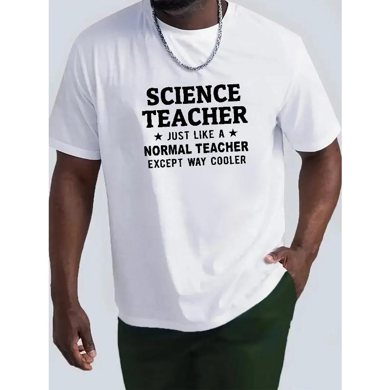 

Европейский размер Мужская удобная стильная футболка с принтом Научный учитель , Графическая футболка, Мужская летняя одежда для улицы, Мужская одежда, Топы для мужчин S