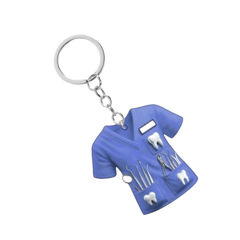 Profession Stylish Nurse Uniform Inspired Keychain Car Interior Decoration Multipurpose Gift for Healthcare Enthusiasts