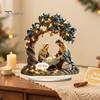 Modern Home Office Decor Abstract Thinker/Bathtub Santa Claus/Christmas Nativity Acrylic Desktop Ornament, Artistic Table Decoration with Unique Desk