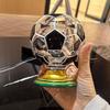 Handbemalte drehende Sportball Whiskeyglas Trinkglas Neuheit Glas Bierbecher Drehende Basis Verdickter Bierbecher Geschenk
