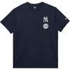 New Era MLB Logo Embroidered Round Neck Summer American Short Sleeve T-Shirt Unisex Tops Navy-Blue 14326577