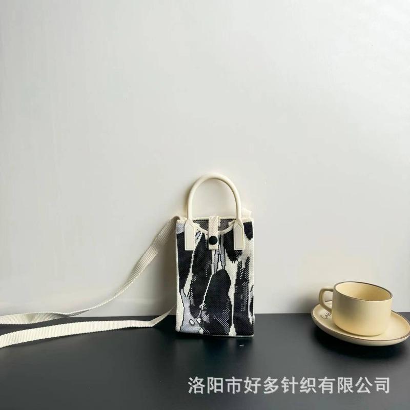 Premium Sense Ns Mobile Phone Bag New Cartoon Knitted Bag Dopamine Niche Versatile Messenger Shoulder Bag Handbag