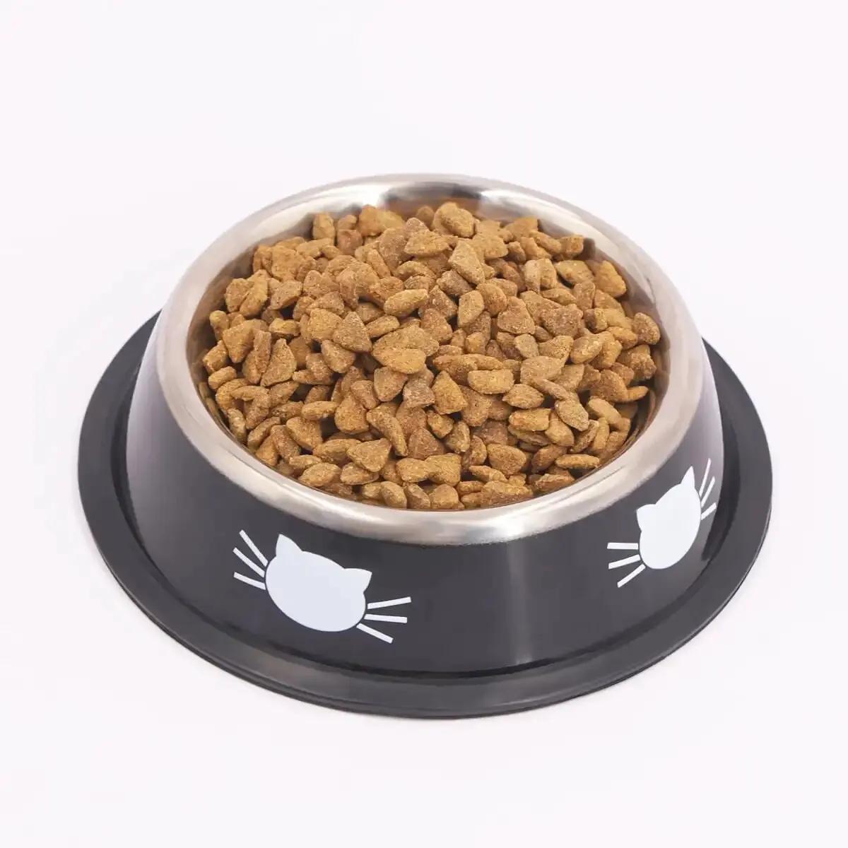 

Stainless Steel Cat Bowl Non-Slip Dog Water Bowl Durable Pet Food Feeder for Small Medium Dogs Cats чёрный