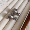 French retro silver needle pearl earrings simple niche exquisite earrings fashion high temperament earrings women