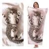 Ultra Absorbent Microfiber Beach Towel With Sea Turtle Print Quick Dry Large Size 70x140cm Pool Vacation Travel