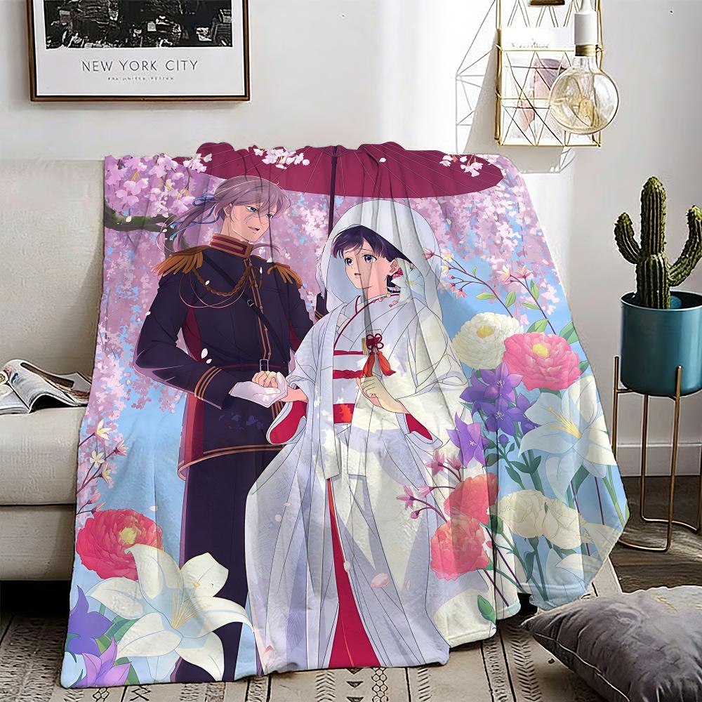 Anime My Happy Marriage Throw Lightweight 240g Flannel Blanket Soft Skin-friendly for Summer Cooling 75X95CM