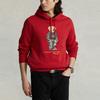 Polo Ralph Lauren SS22 Cartoon Bear Print Hooded Long Sleeve Pullover Sweatshirt Men Sweatshirt Red MNPOKNI16821852