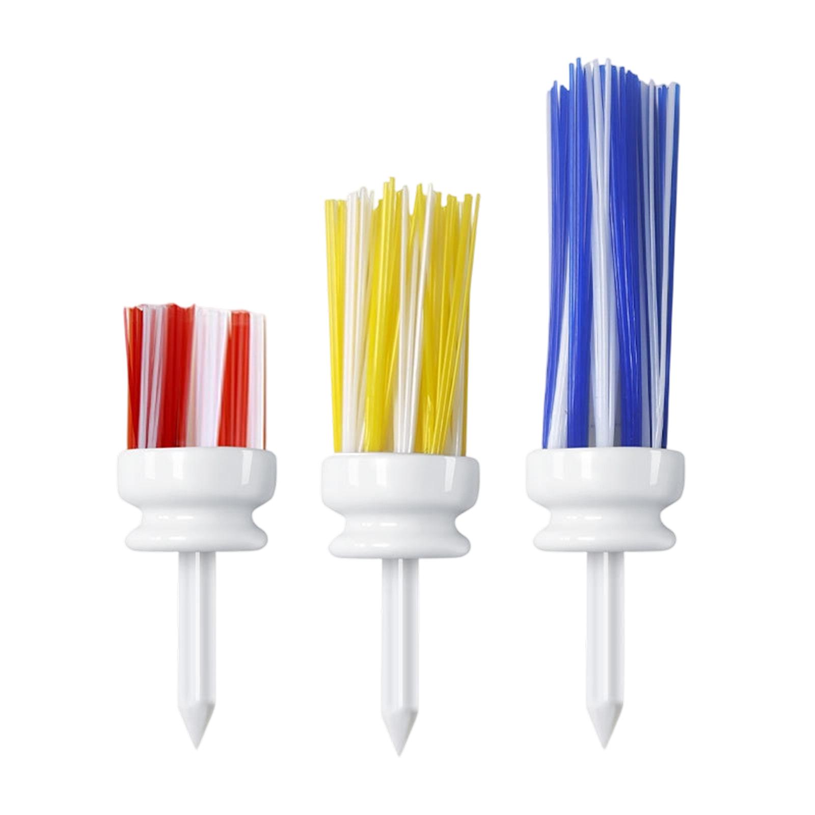 

Golf Tee Brush Set with Fixed Limit Design Durable Bristle Heads for Cleaning Golf Tees and Maintaining Tee Surfaces Practical Golf Accessories One Size