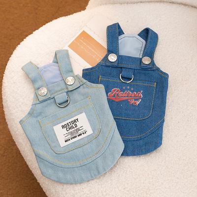 Kitten Winter Pocket Denim Dress for Small Dogs