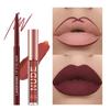 Lipstick Makeup Set 12pcs: 6 Velvet Matte Liquid Lipsticks + 6 Lip Liner Pencils, Waterproof Long-Lasting Pigment Lip Gloss Kit, Lip Makeup Gift