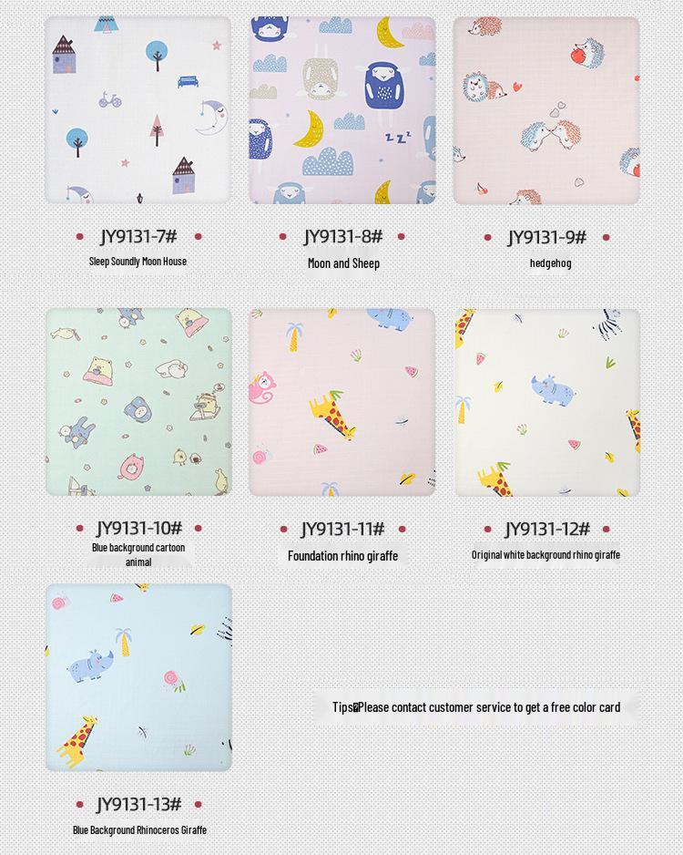 Baby Cotton Double-Layer Gauze Swaddle: Cartoon Towel Blanket & Sleepwear for Newborns - Spring/Summer