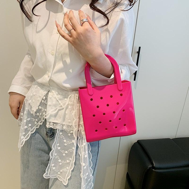 Solid Color Bag Women's New Beach Handbag