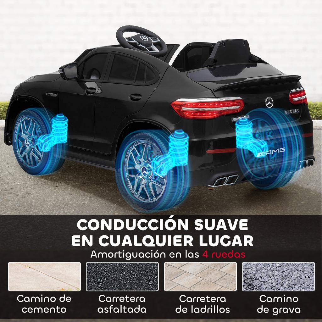 Electric Car, Mercedes Licensed, for Children 3+, 12 V, Remote, 115 x 70 x 55 cm, Black