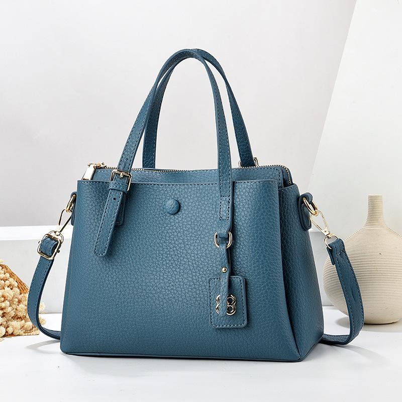 Neue trendige, stilvolle, gute Textur, Litschi-Muster, elegante, praktische Schulterhandtasche für Damen zum Pendeln
