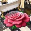 Flowers Print Rose Floor Mat Bathroom Water Absorbing Foot Mat Home Slip Anti
