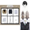 Sophisticated Dazai Osamu Cosplay Outfit Wig Trench Coat Bungo Stray Dog Halloween Carnival