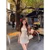 Eden Spring Garden, Summer Girlish Floral Pit Strips Knitted Suspenders, Slim Waist and Hip Dress, Sweet and Pure