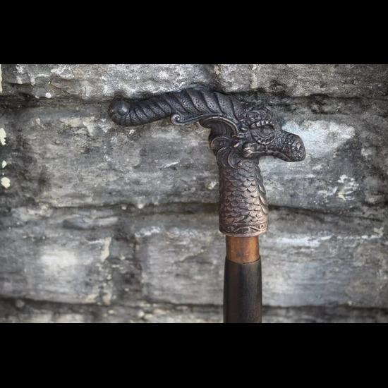 Drogon Handle Walking Stick Victorian Cane Wooden Vintage Style Antique Gift Head